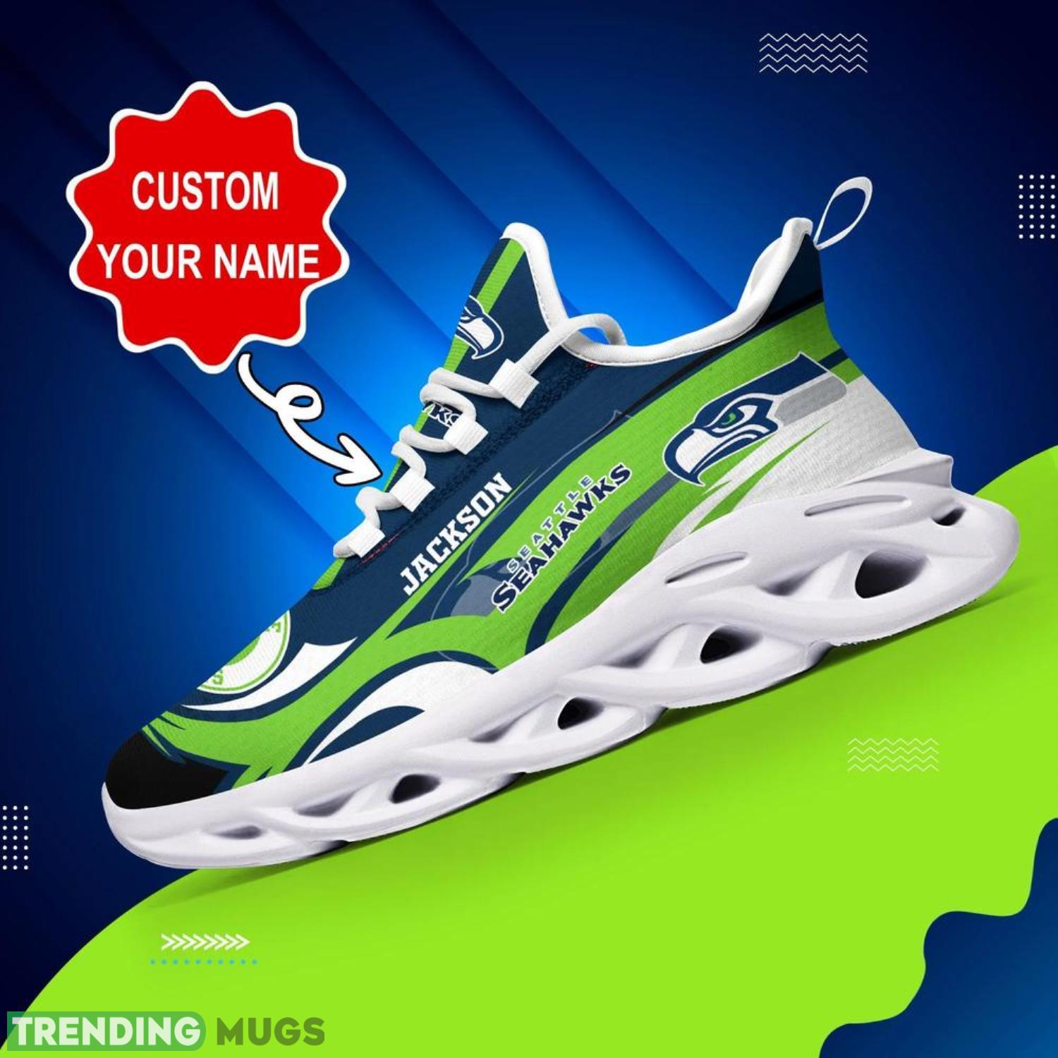 Seattle Seahawks NFL Max Soul Shoes Custom Name Hot Trending Men And Women Sport Gift Max Soul Seattle Seahawks NFL Max Soul Shoes Custom Name Hot Trending Men And Women Sport Gift Max Soul