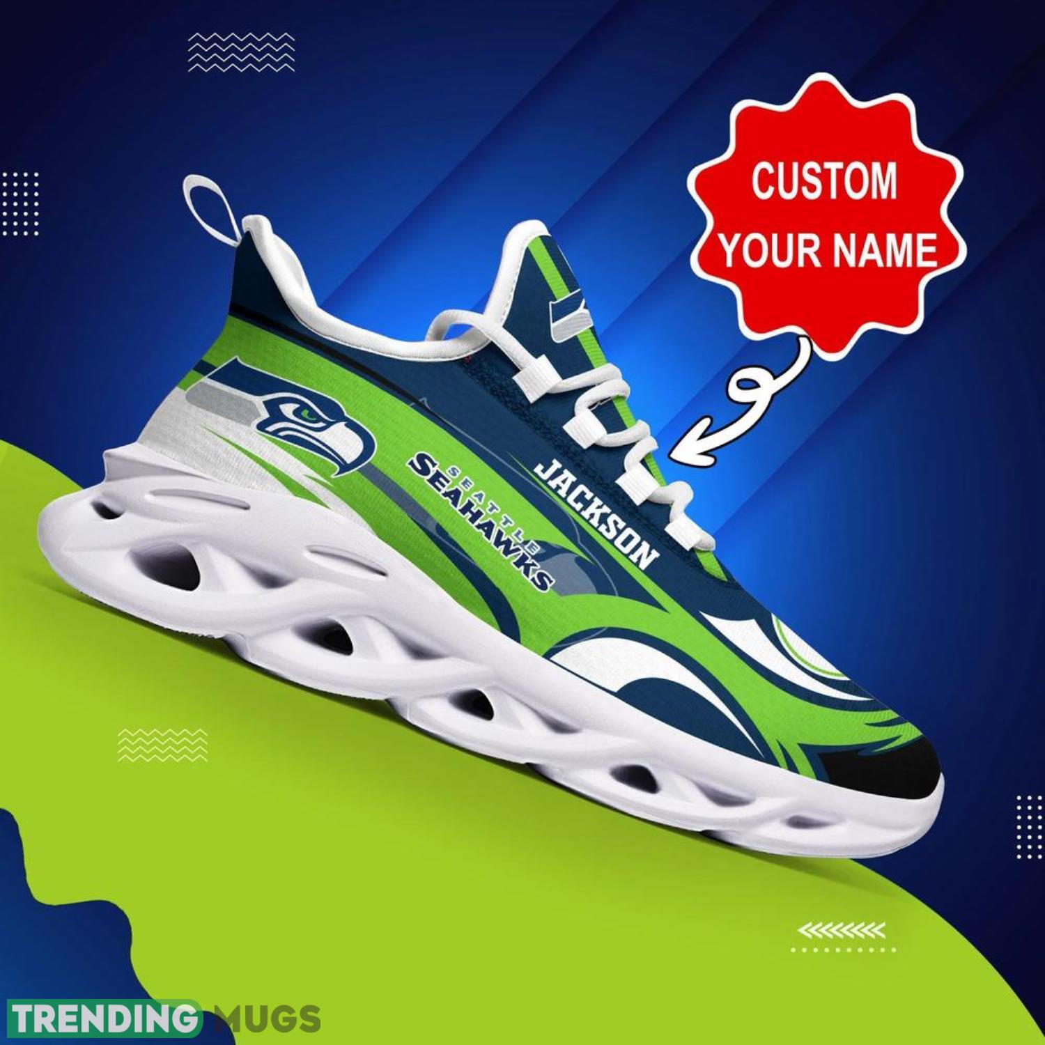 Seattle Seahawks NFL Max Soul Shoes Custom Name Hot Trending Men And Women Sport Gift Max Soul Seattle Seahawks NFL Max Soul Shoes Custom Name Hot Trending Men And Women Sport Gift Max Soul