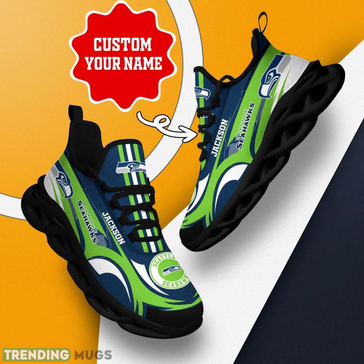 Seattle Seahawks NFL Max Soul Shoes Custom Name Hot Trending Men And Women Sport Gift Max Soul Seattle Seahawks NFL Max Soul Shoes Custom Name Hot Trending Men And Women Sport Gift Max Soul