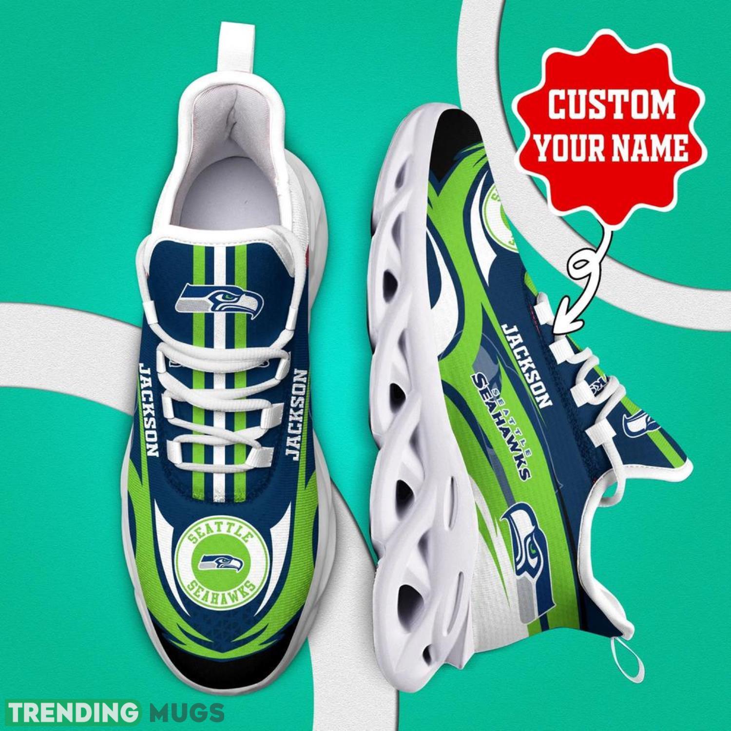 Seattle Seahawks NFL Max Soul Shoes Custom Name Hot Trending Men And Women Sport Gift Max Soul Seattle Seahawks NFL Max Soul Shoes Custom Name Hot Trending Men And Women Sport Gift Max Soul