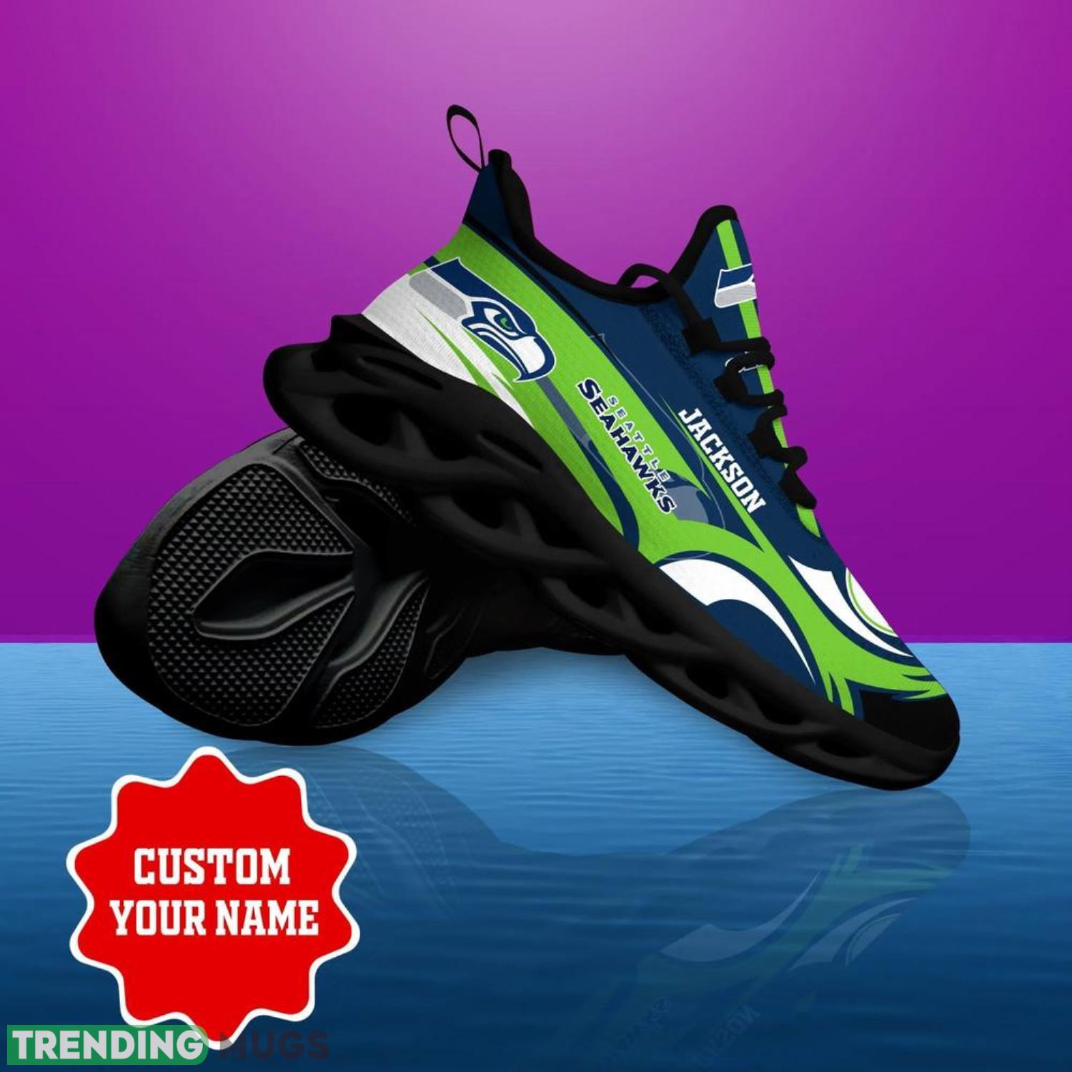 Seattle Seahawks NFL Max Soul Shoes Custom Name Hot Trending Men And Women Sport Gift Max Soul Seattle Seahawks NFL Max Soul Shoes Custom Name Hot Trending Men And Women Sport Gift Max Soul