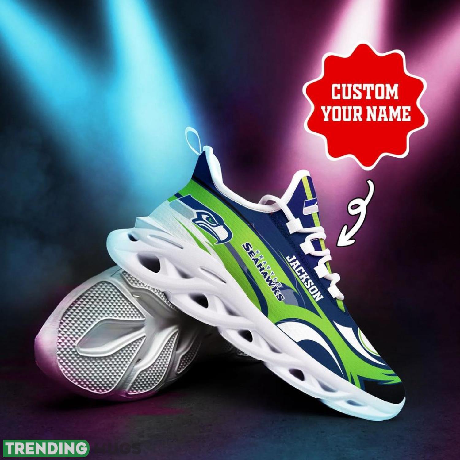 Seattle Seahawks NFL Max Soul Shoes Custom Name Hot Trending Men And Women Sport Gift Max Soul Seattle Seahawks NFL Max Soul Shoes Custom Name Hot Trending Men And Women Sport Gift Max Soul