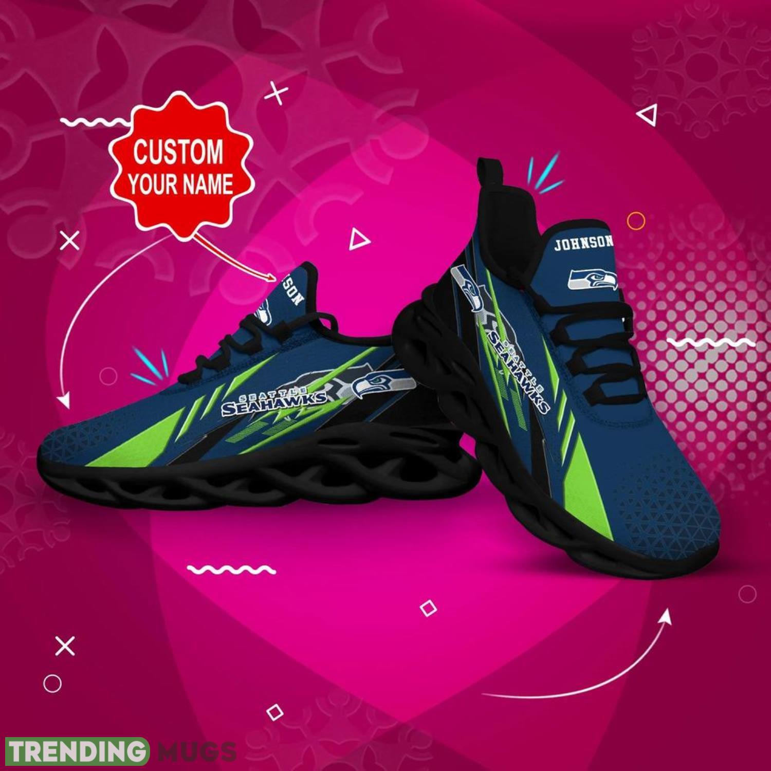 Seattle Seahawks NFL Max Soul Shoes Custom Name – Sneakers Hot Trending Gift NFL Fans Max Soul Seattle Seahawks NFL Max Soul Shoes Custom Name – Sneakers Hot Trending Gift NFL Fans Max Soul