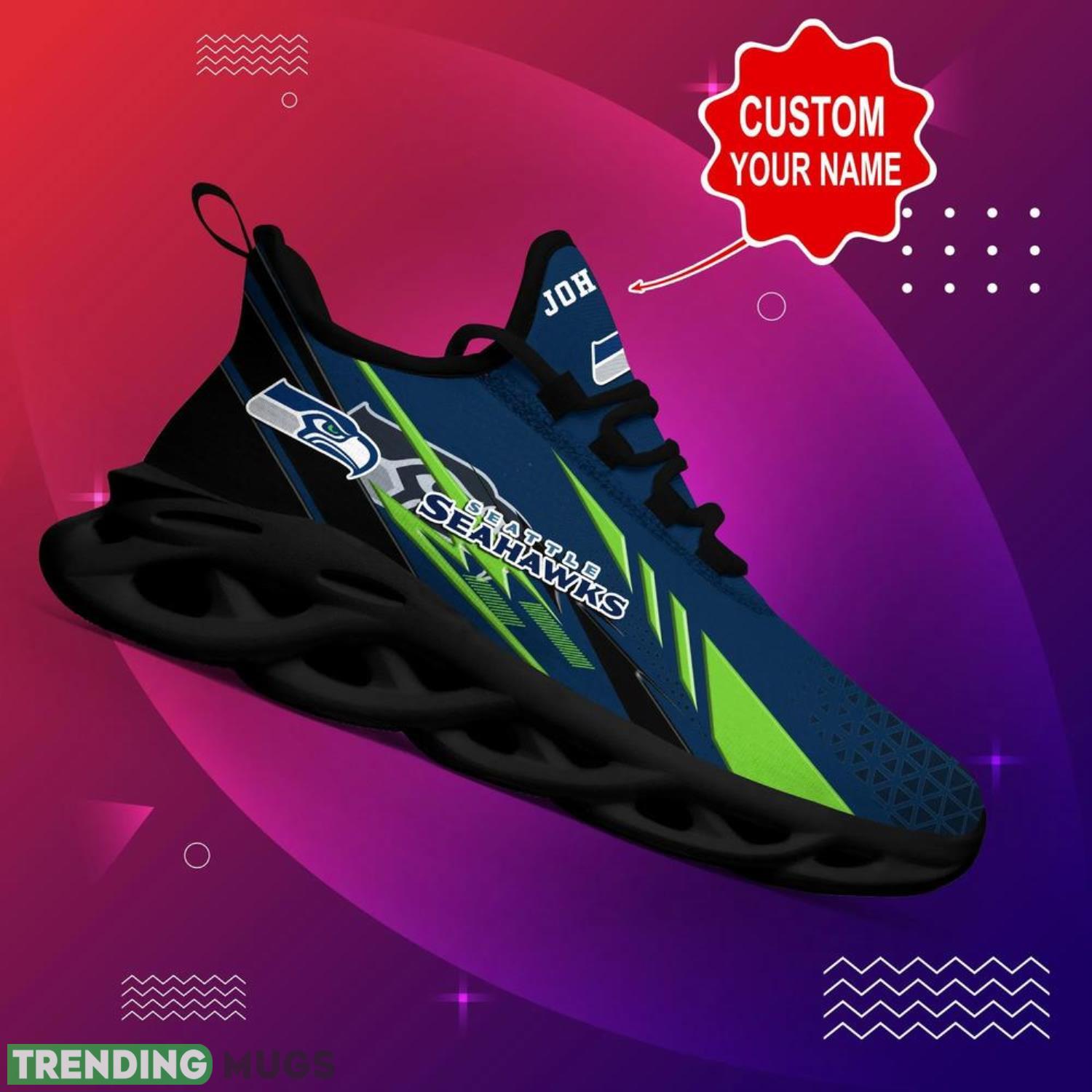 Seattle Seahawks NFL Max Soul Shoes Custom Name – Sneakers Hot Trending Gift NFL Fans Max Soul Seattle Seahawks NFL Max Soul Shoes Custom Name – Sneakers Hot Trending Gift NFL Fans Max Soul
