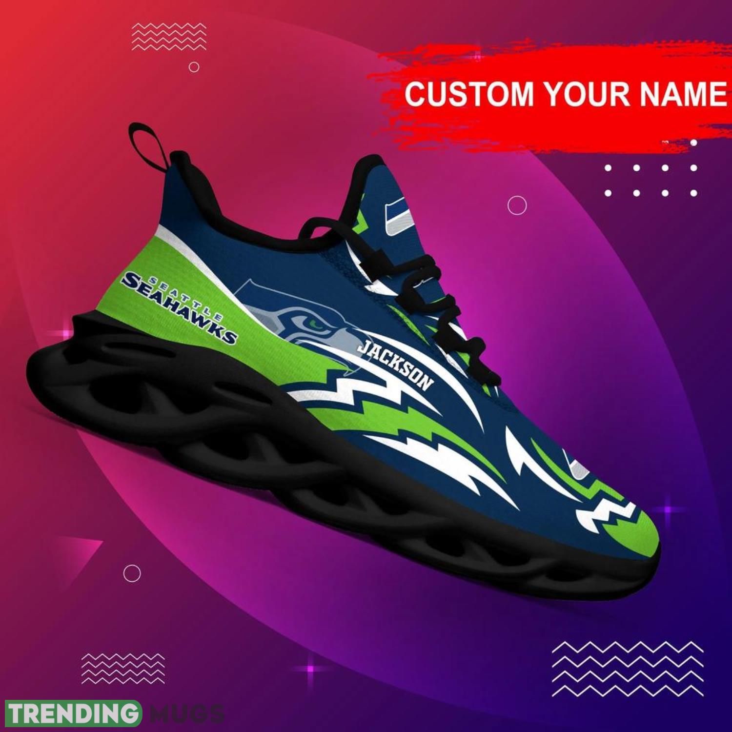 Seattle Seahawks NFL Max Soul Shoes Custom Name – Sneakers Sport Gift NFL Fans Max Soul Seattle Seahawks NFL Max Soul Shoes Custom Name – Sneakers Sport Gift NFL Fans Max Soul