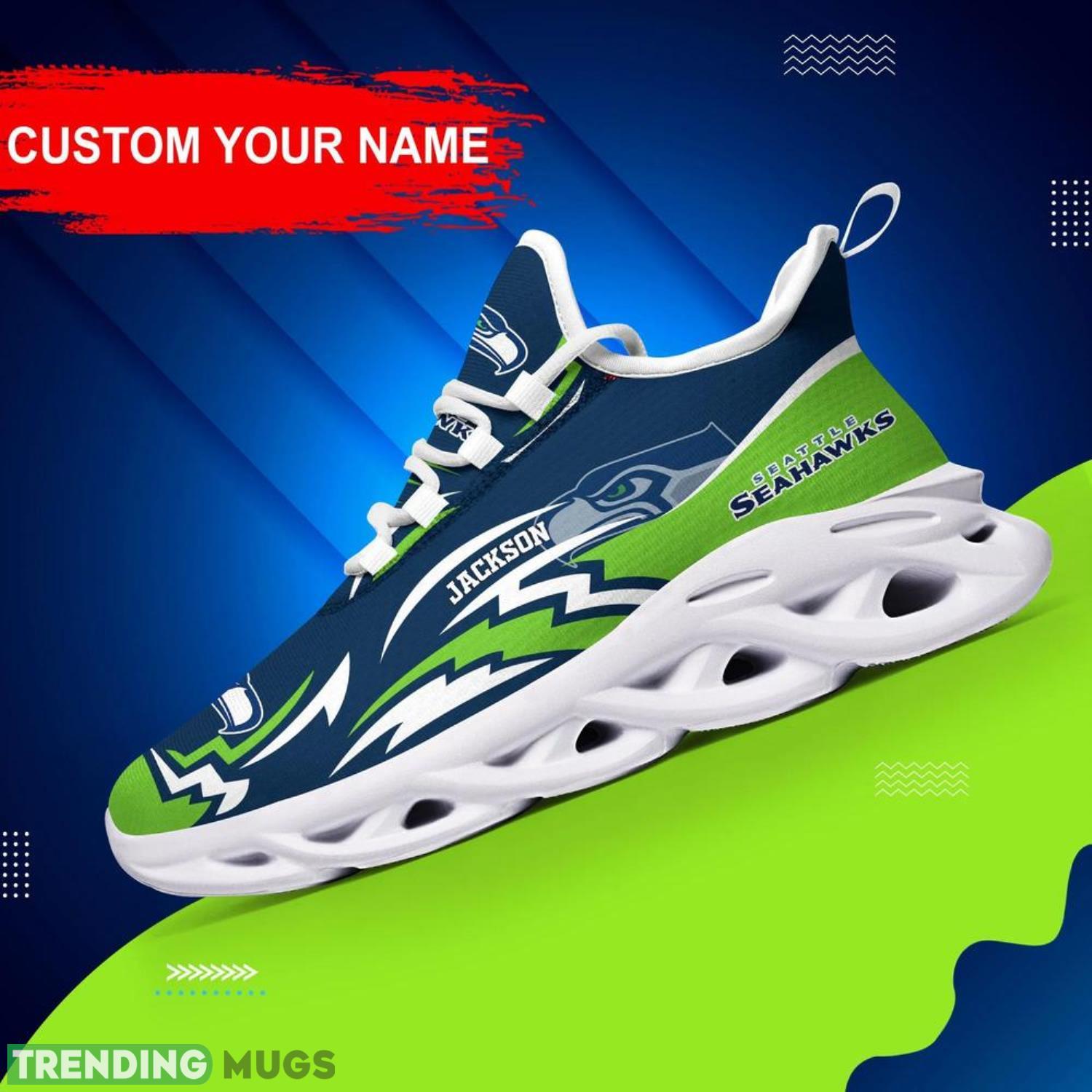 Seattle Seahawks NFL Max Soul Shoes Custom Name – Sneakers Sport Gift NFL Fans Max Soul Seattle Seahawks NFL Max Soul Shoes Custom Name – Sneakers Sport Gift NFL Fans Max Soul