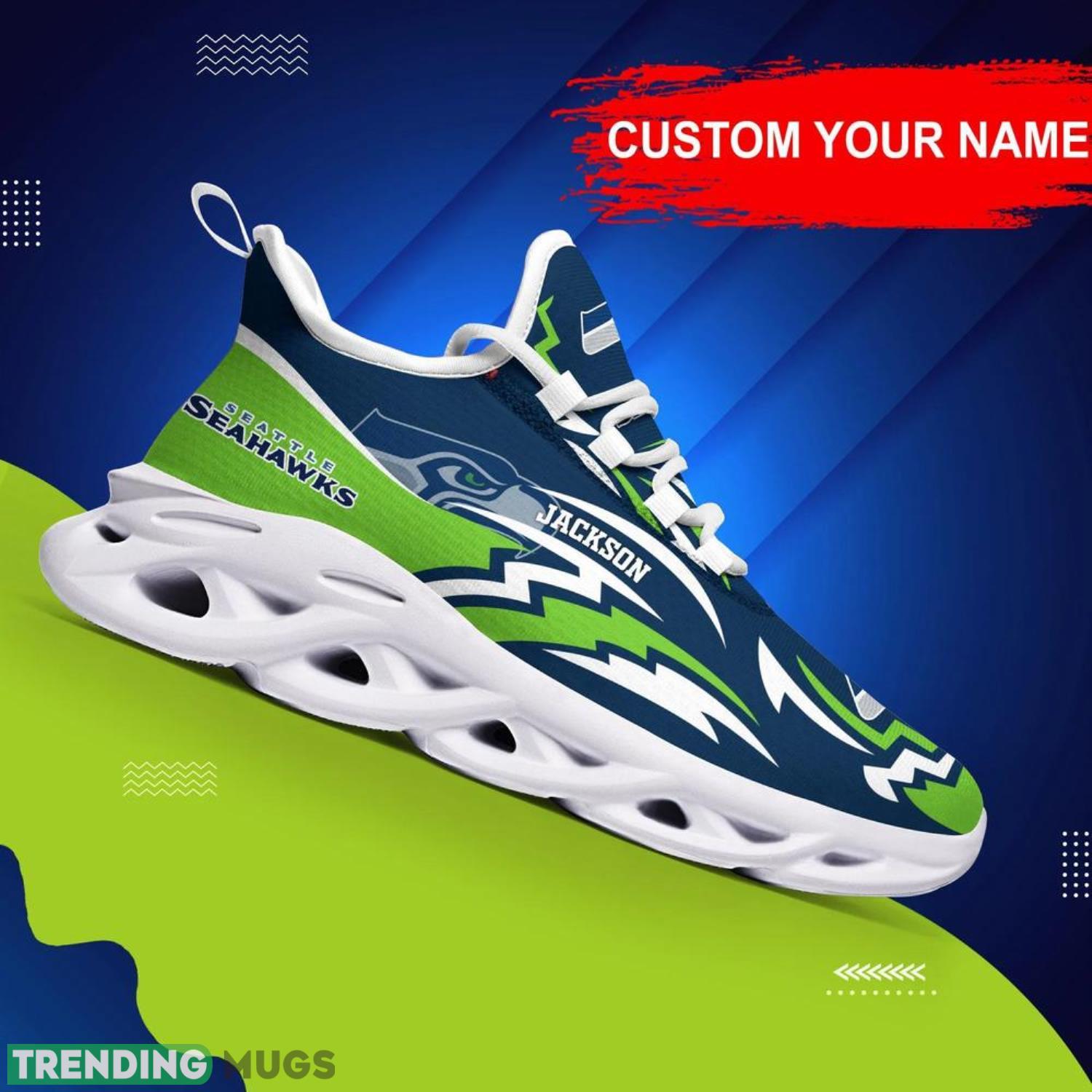Seattle Seahawks NFL Max Soul Shoes Custom Name – Sneakers Sport Gift NFL Fans Max Soul Seattle Seahawks NFL Max Soul Shoes Custom Name – Sneakers Sport Gift NFL Fans Max Soul