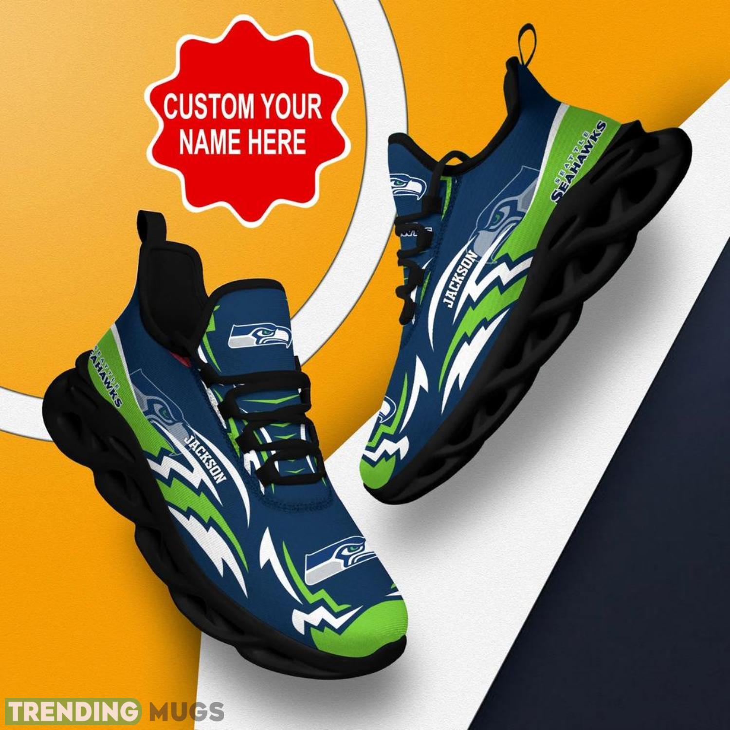 Seattle Seahawks NFL Max Soul Shoes Custom Name – Sneakers Sport Gift NFL Fans Max Soul Seattle Seahawks NFL Max Soul Shoes Custom Name – Sneakers Sport Gift NFL Fans Max Soul