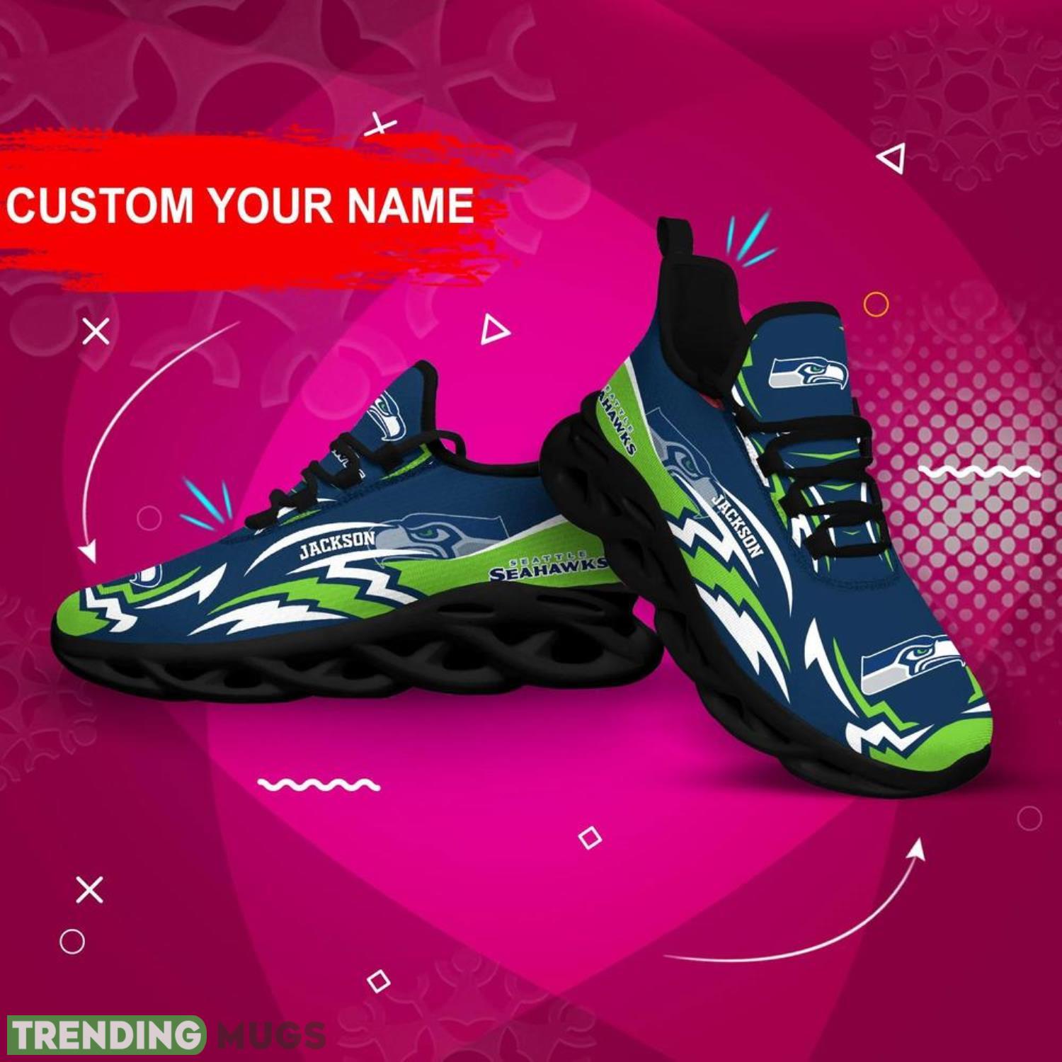 Seattle Seahawks NFL Max Soul Shoes Custom Name – Sneakers Sport Gift NFL Fans Max Soul Seattle Seahawks NFL Max Soul Shoes Custom Name – Sneakers Sport Gift NFL Fans Max Soul