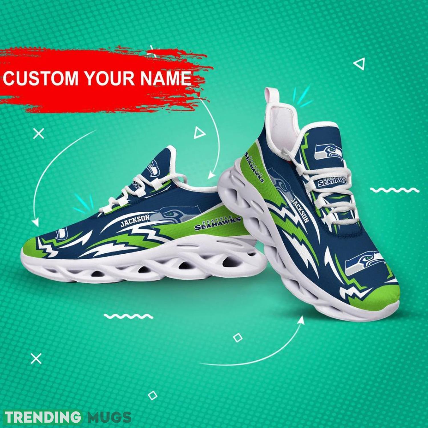 Seattle Seahawks NFL Max Soul Shoes Custom Name – Sneakers Sport Gift NFL Fans Max Soul Seattle Seahawks NFL Max Soul Shoes Custom Name – Sneakers Sport Gift NFL Fans Max Soul