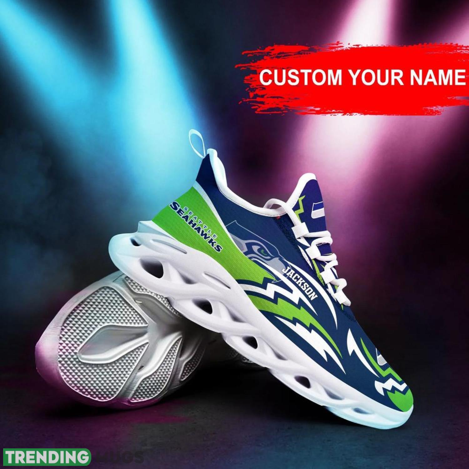 Seattle Seahawks NFL Max Soul Shoes Custom Name – Sneakers Sport Gift NFL Fans Max Soul Seattle Seahawks NFL Max Soul Shoes Custom Name – Sneakers Sport Gift NFL Fans Max Soul