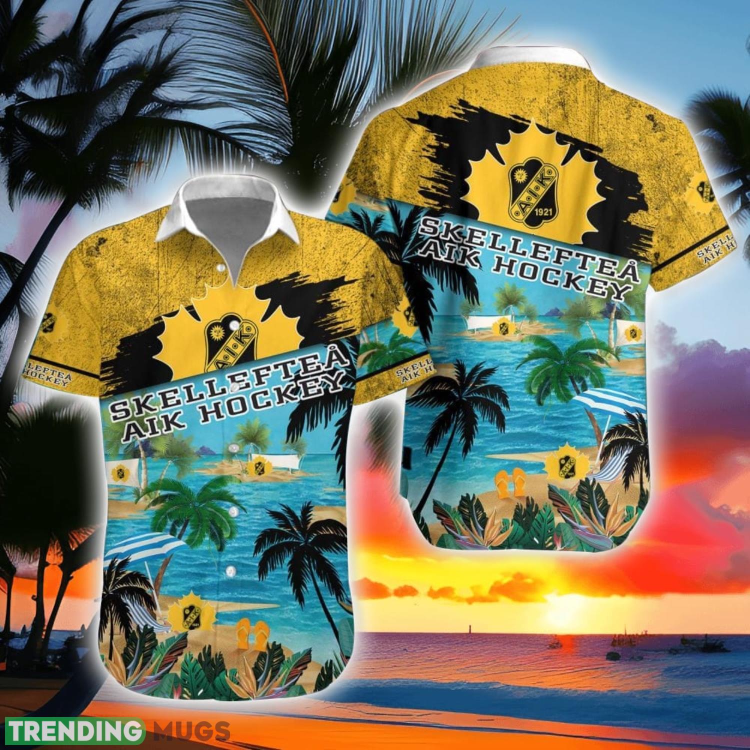 Skelleftea AIK Beach Coconut Pattern Aloha Hawaiian Shirt And Shorts Product Photo 1 Skelleftea AIK Beach Coconut Pattern Aloha Hawaiian Shirt And Shorts Product Photo 1