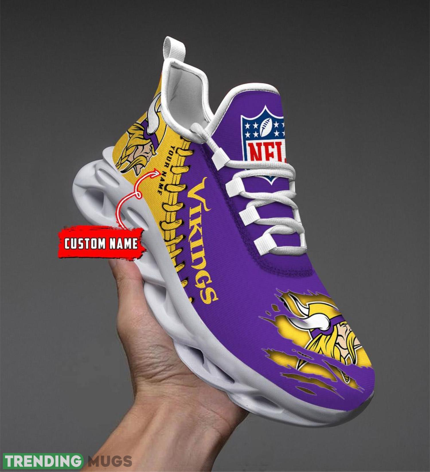 Sport Sneakers Minnesota Vikings Personalized Name Max Soul Shoes Ultra Sneakers Product Photo 1 Sport Sneakers Minnesota Vikings Personalized Name Max Soul Shoes Ultra Sneakers Product Photo 1