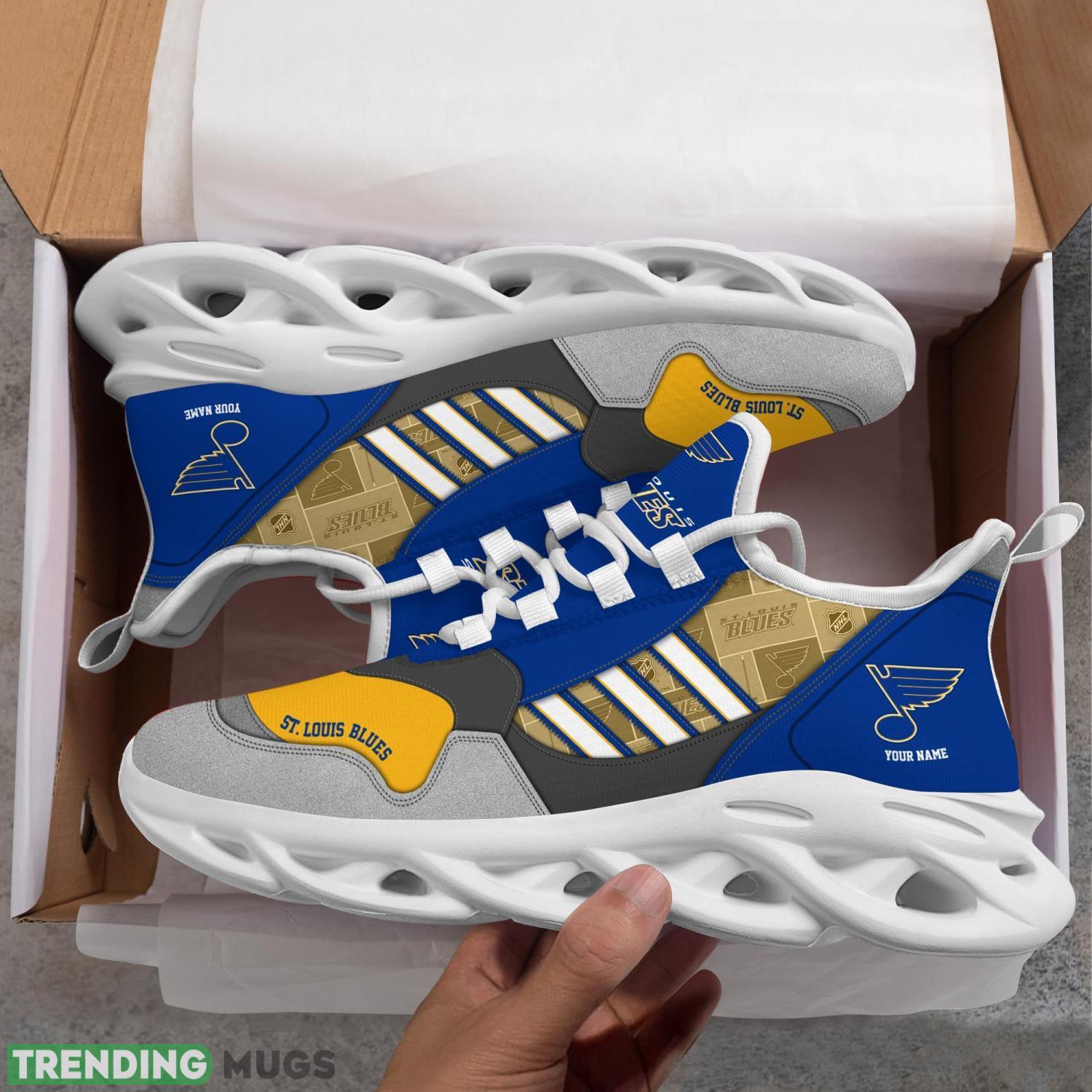 St. Louis Blues Clunky Max Soul Shoes Running Shoes For Big Fans Max Soul St. Louis Blues Clunky Max Soul Shoes Running Shoes For Big Fans Max Soul