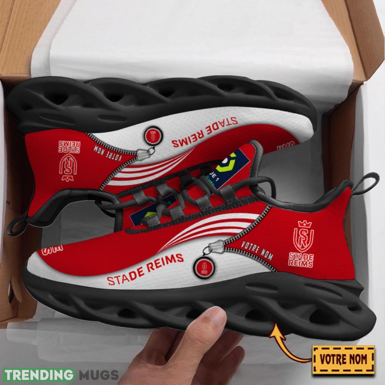Stade de Reims Custom Name Max Soul Sneakers Running Lover Gift Men And Women Shoes Max Soul Stade de Reims Custom Name Max Soul Sneakers Running Lover Gift Men And Women Shoes Max Soul