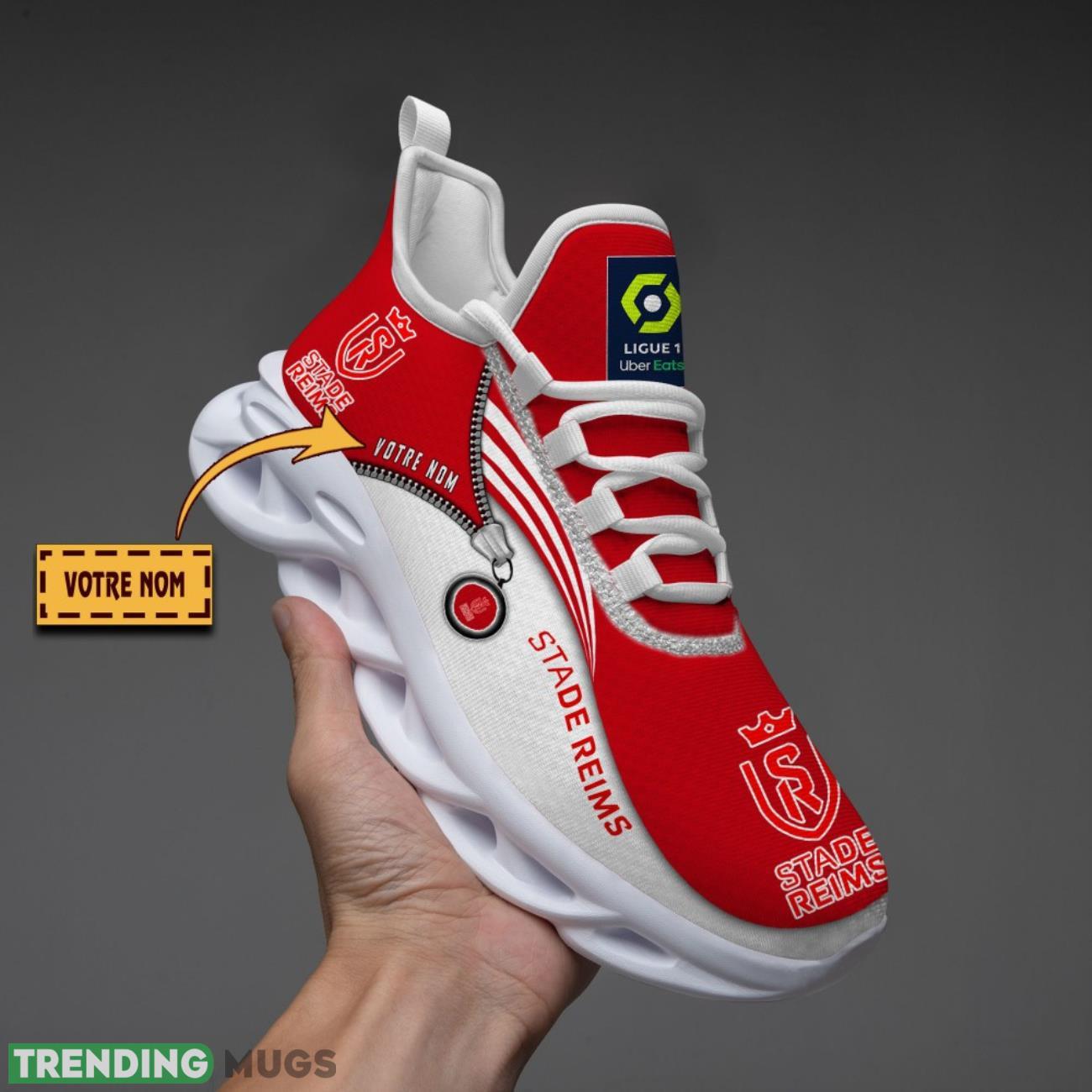 Stade de Reims Custom Name Max Soul Sneakers Running Lover Gift Men And Women Shoes Max Soul Stade de Reims Custom Name Max Soul Sneakers Running Lover Gift Men And Women Shoes Max Soul