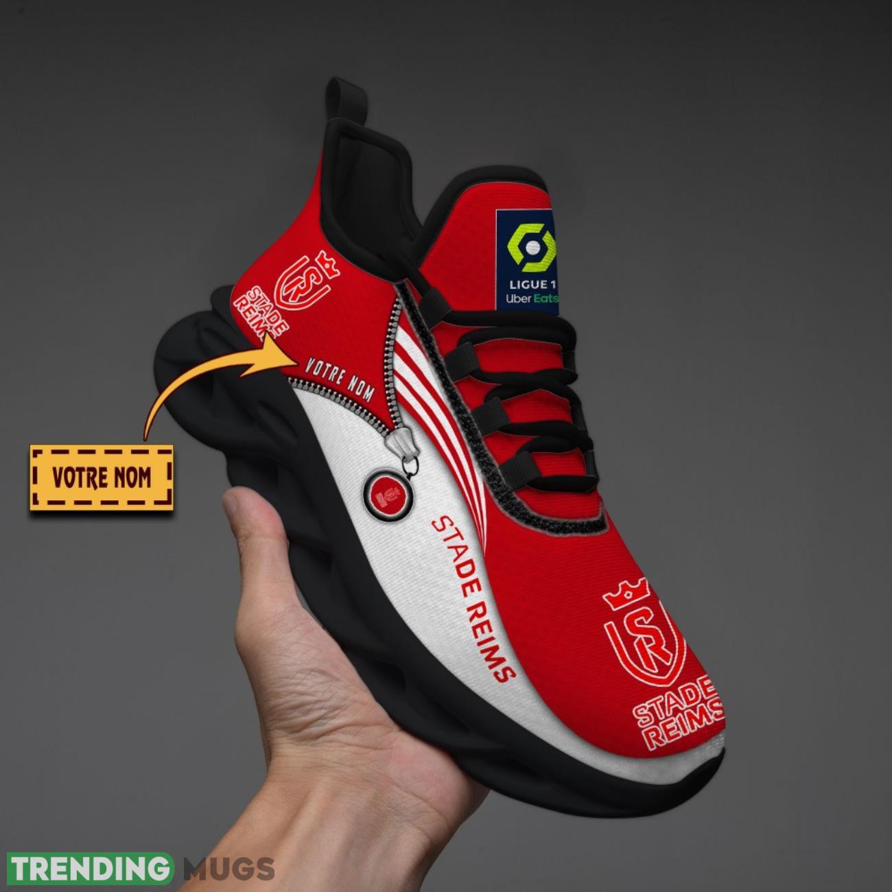 Stade de Reims Custom Name Max Soul Sneakers Running Lover Gift Men And Women Shoes Max Soul Stade de Reims Custom Name Max Soul Sneakers Running Lover Gift Men And Women Shoes Max Soul