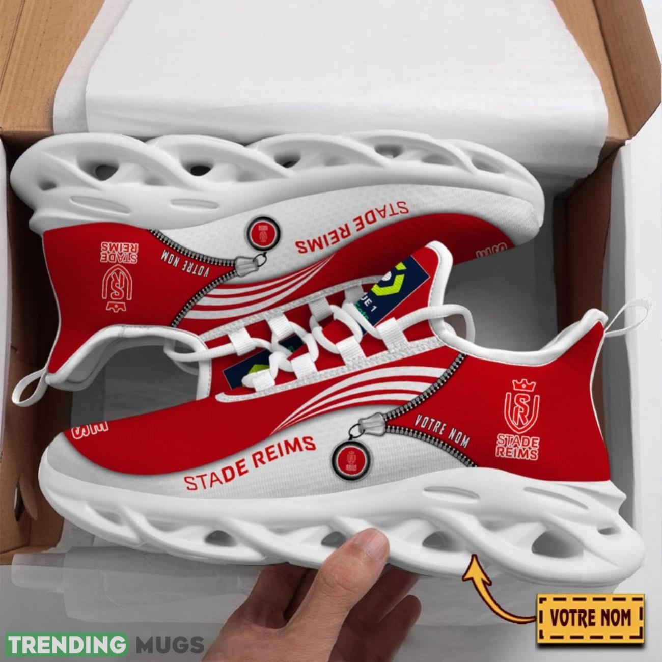 Stade de Reims Custom Name Max Soul Sneakers Running Lover Gift Men And Women Shoes Product Photo 1 Stade de Reims Custom Name Max Soul Sneakers Running Lover Gift Men And Women Shoes Product Photo 1