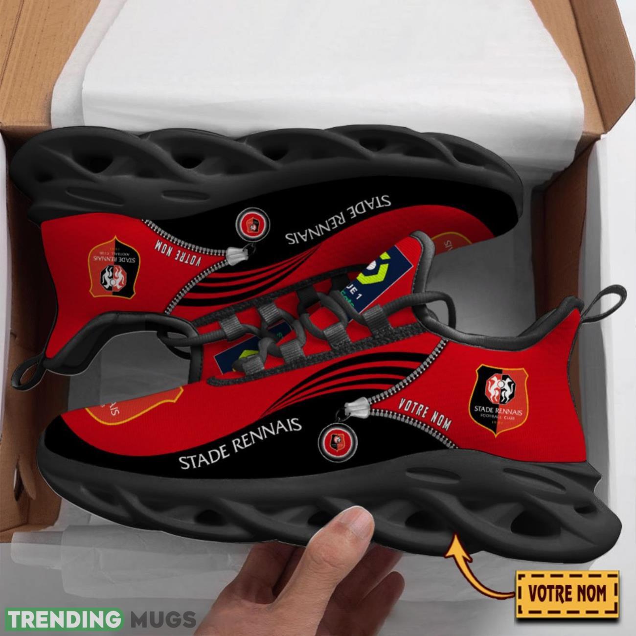 Stade Rennais F.C Custom Name Max Soul Sneakers Running Lover Gift Men And Women Shoes Max Soul Stade Rennais F.C Custom Name Max Soul Sneakers Running Lover Gift Men And Women Shoes Max Soul