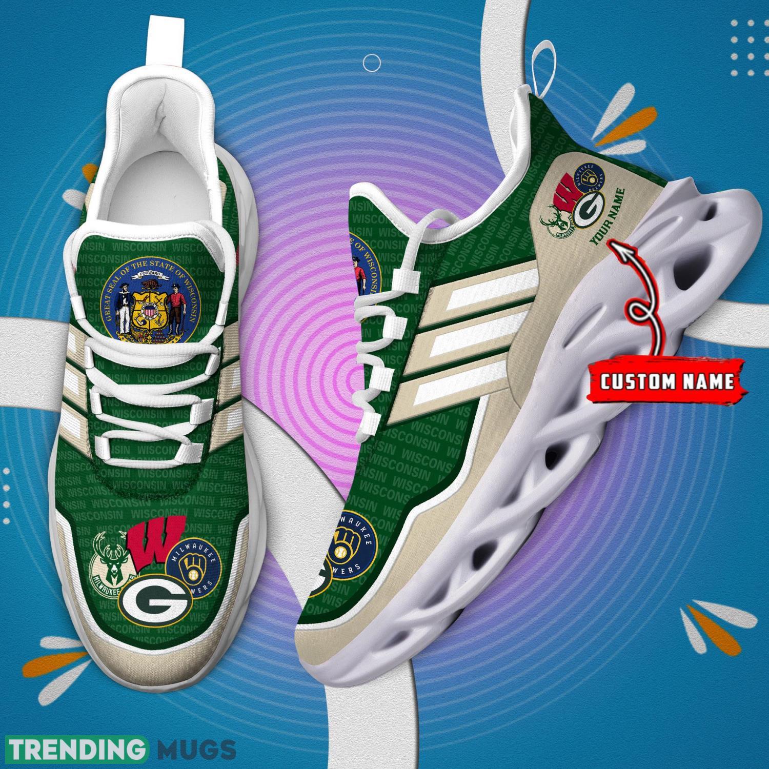 Striped Style Running Sneakers Wisconsin Green Shoes Clunky Max Soul Shoes Product Photo 1 Striped Style Running Sneakers Wisconsin Green Shoes Clunky Max Soul Shoes Product Photo 1