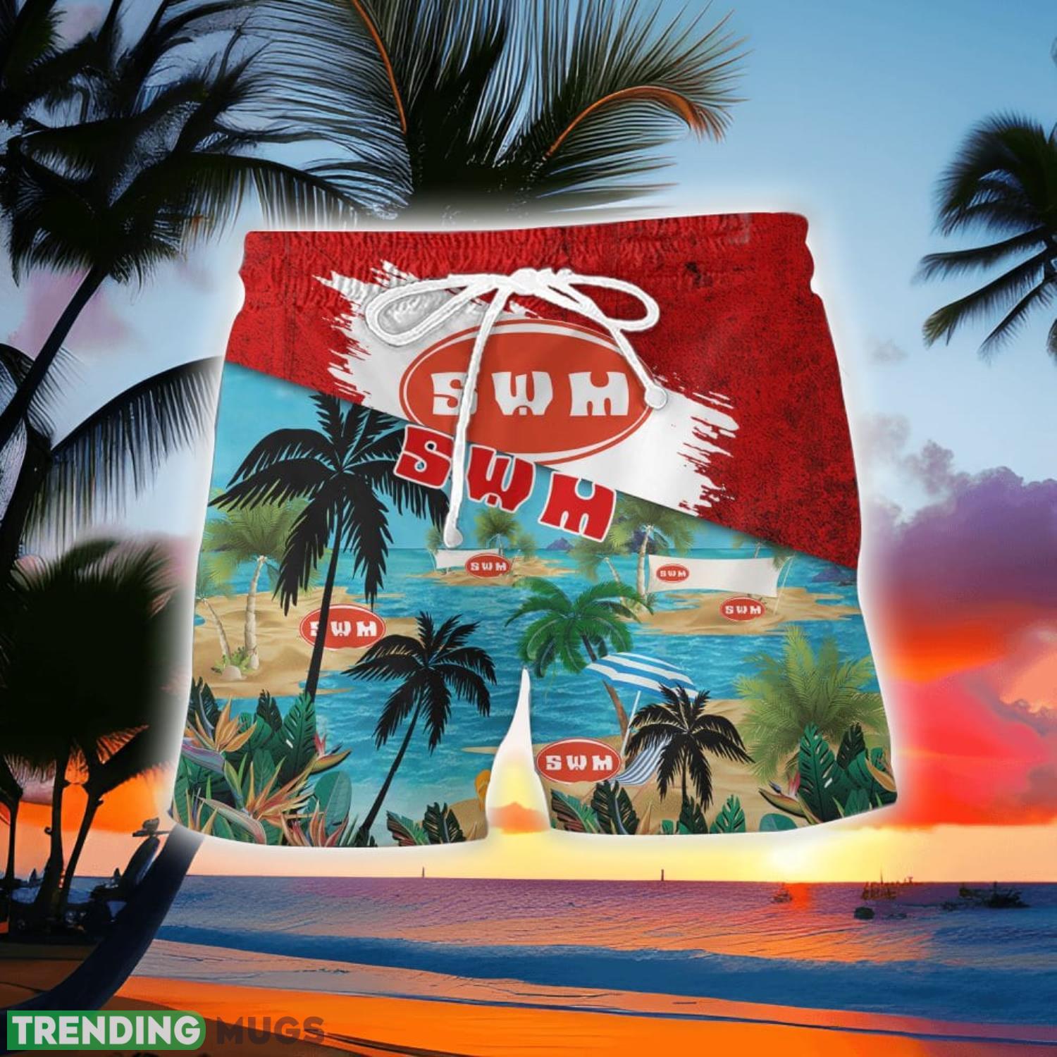 SWM Motorcycles Beach Coconut Pattern Aloha Hawaiian Shirt And Shorts Hawaiian & Short SWM Motorcycles Beach Coconut Pattern Aloha Hawaiian Shirt And Shorts Hawaiian & Short