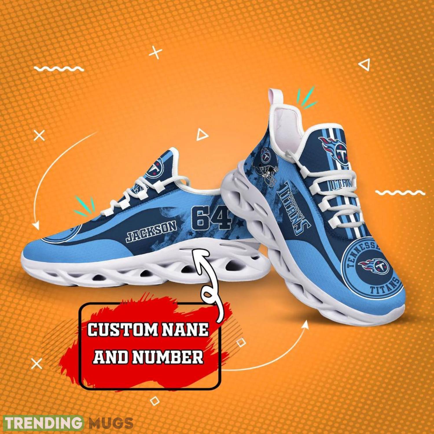 Tennessee Titans NFL Max Soul Shoes Custom Name Sneakers Running Shoes Hot Trending Gifts NFL Fans Max Soul Tennessee Titans NFL Max Soul Shoes Custom Name Sneakers Running Shoes Hot Trending Gifts NFL Fans Max Soul