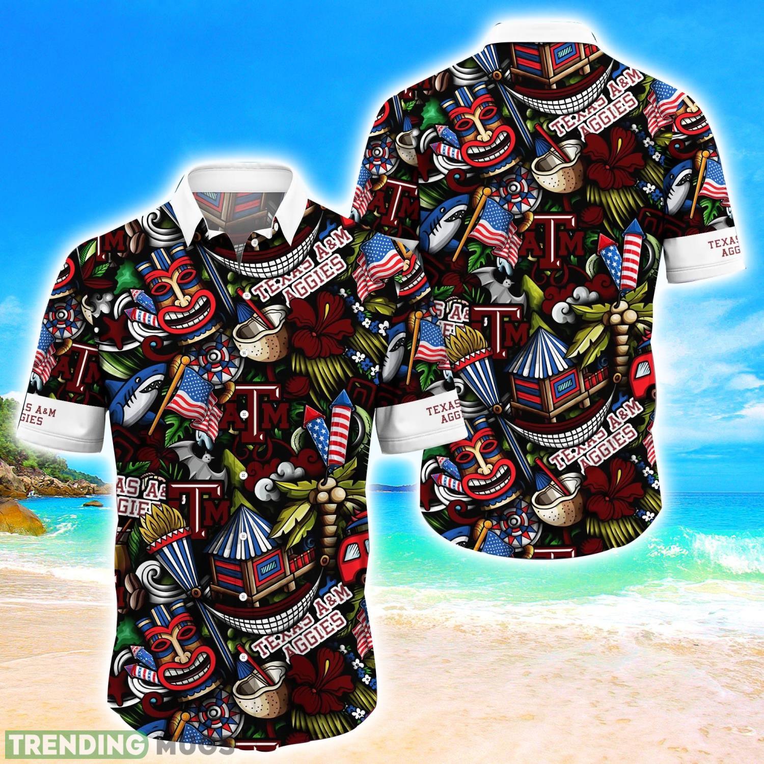 Texas A&ampM Aggies NCAA2 Flower Hawaii Shirt Aloha Funny Pattern Summer Shirts Product Photo 1