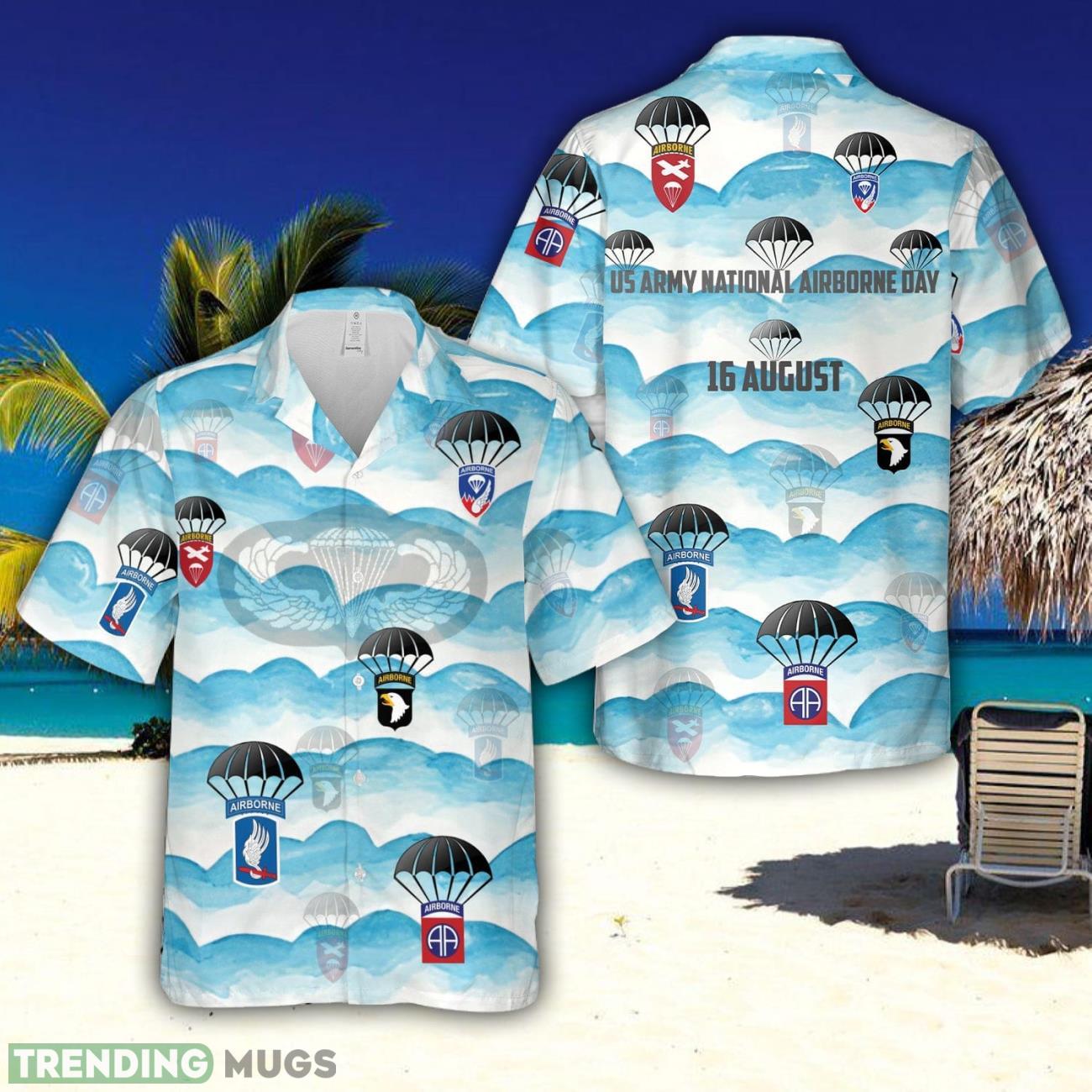 US Army National Airborne Day 3D All Over Printed Hawaiian Shirt Product Photo 1