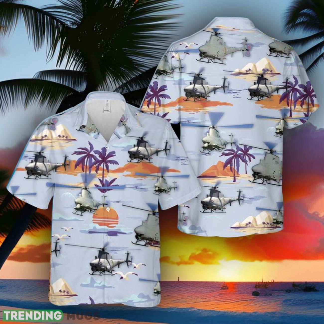 US Navy Northrop Grumman MQ-8 Fire Scout 3D All Over Printed Hawaiian Shirt Product Photo 1
