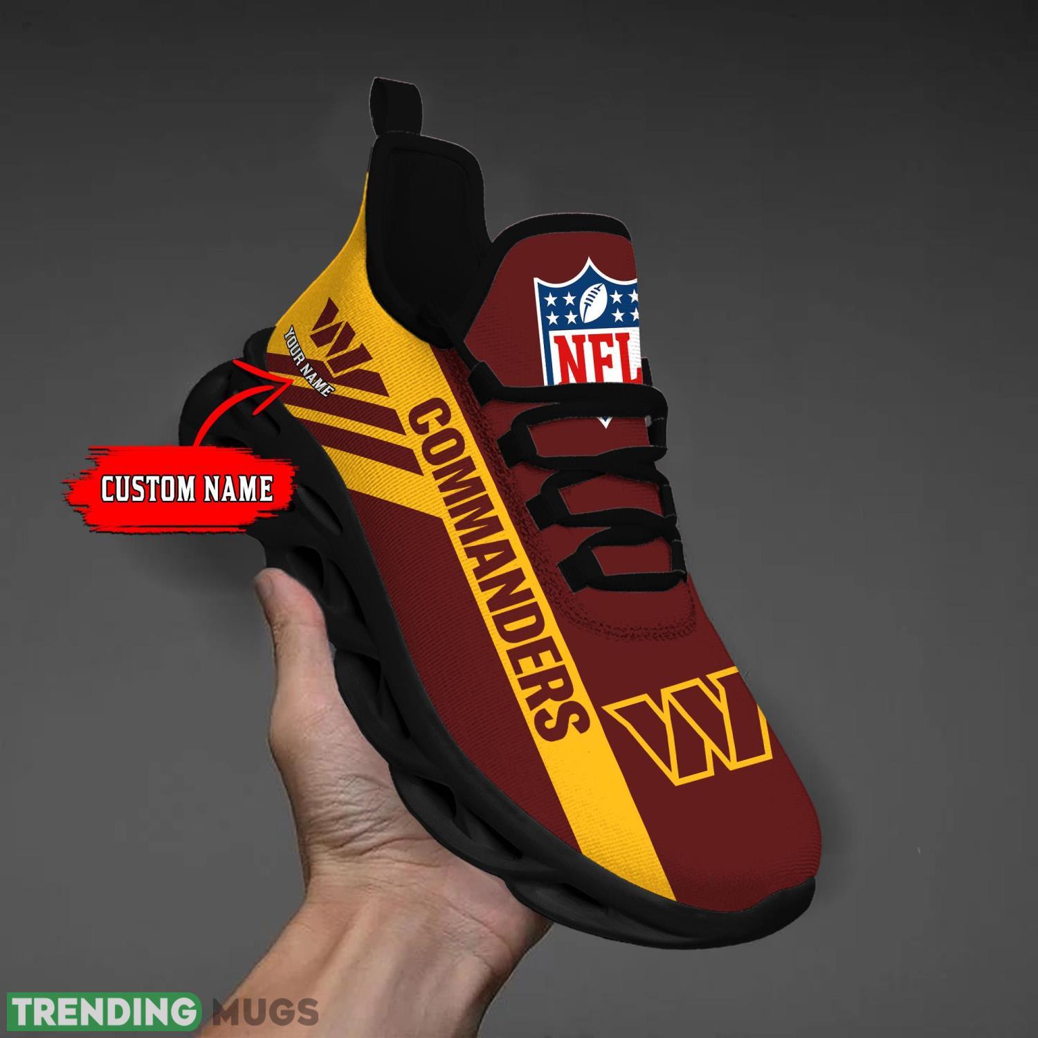 Washington Commanders Personalized Name Max Soul Shoes Custom Name Men And Women Sneakers Max Soul Washington Commanders Personalized Name Max Soul Shoes Custom Name Men And Women Sneakers Max Soul