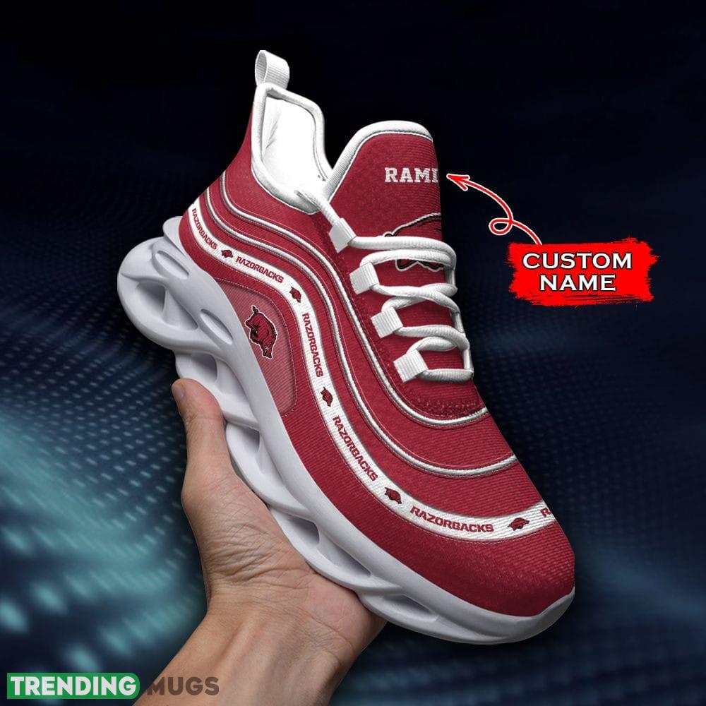 Arkansas Razorbacks Lineitem Luau Custom Name Max Soul Sneakers Luxury NCAA Shoes For Men Women Gift For Fans Hawaiian Shirt Arkansas Razorbacks Lineitem Luau Custom Name Max Soul Sneakers Luxury NCAA Shoes For Men Women Gift For Fans Hawaiian Shirt