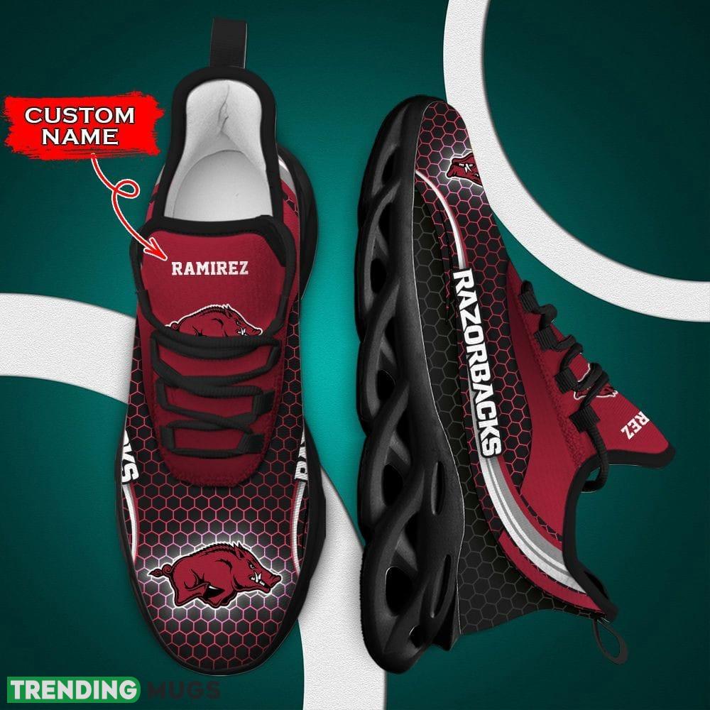 Arkansas Razorbacks Resort Custom Name Max Soul Sneakers Luxury NCAA Clunky For Men Women Gift For Fans Hawaiian Shirt Arkansas Razorbacks Resort Custom Name Max Soul Sneakers Luxury NCAA Clunky For Men Women Gift For Fans Hawaiian Shirt