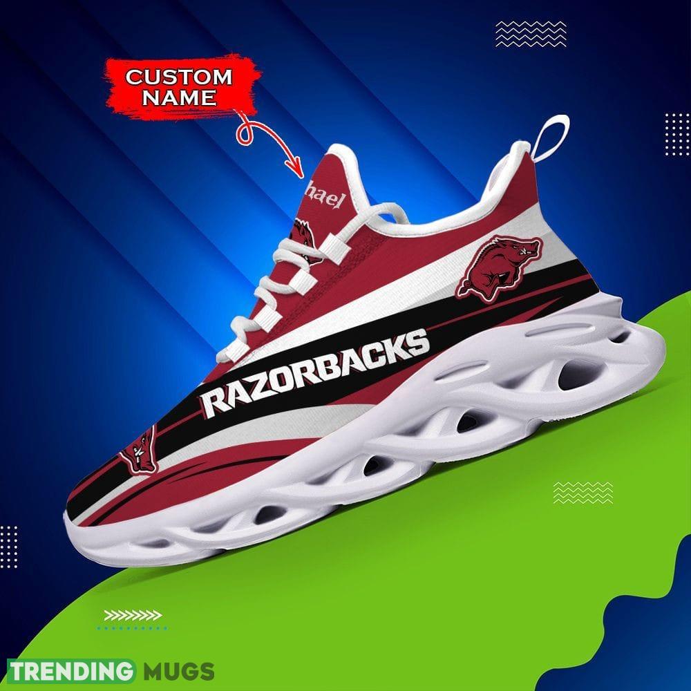 Arkansas Razorbacks Surf Custom Name Max Soul Sneakers Luxury NCAA Clunky For Men Women Gift For Fans Hawaiian Shirt Arkansas Razorbacks Surf Custom Name Max Soul Sneakers Luxury NCAA Clunky For Men Women Gift For Fans Hawaiian Shirt
