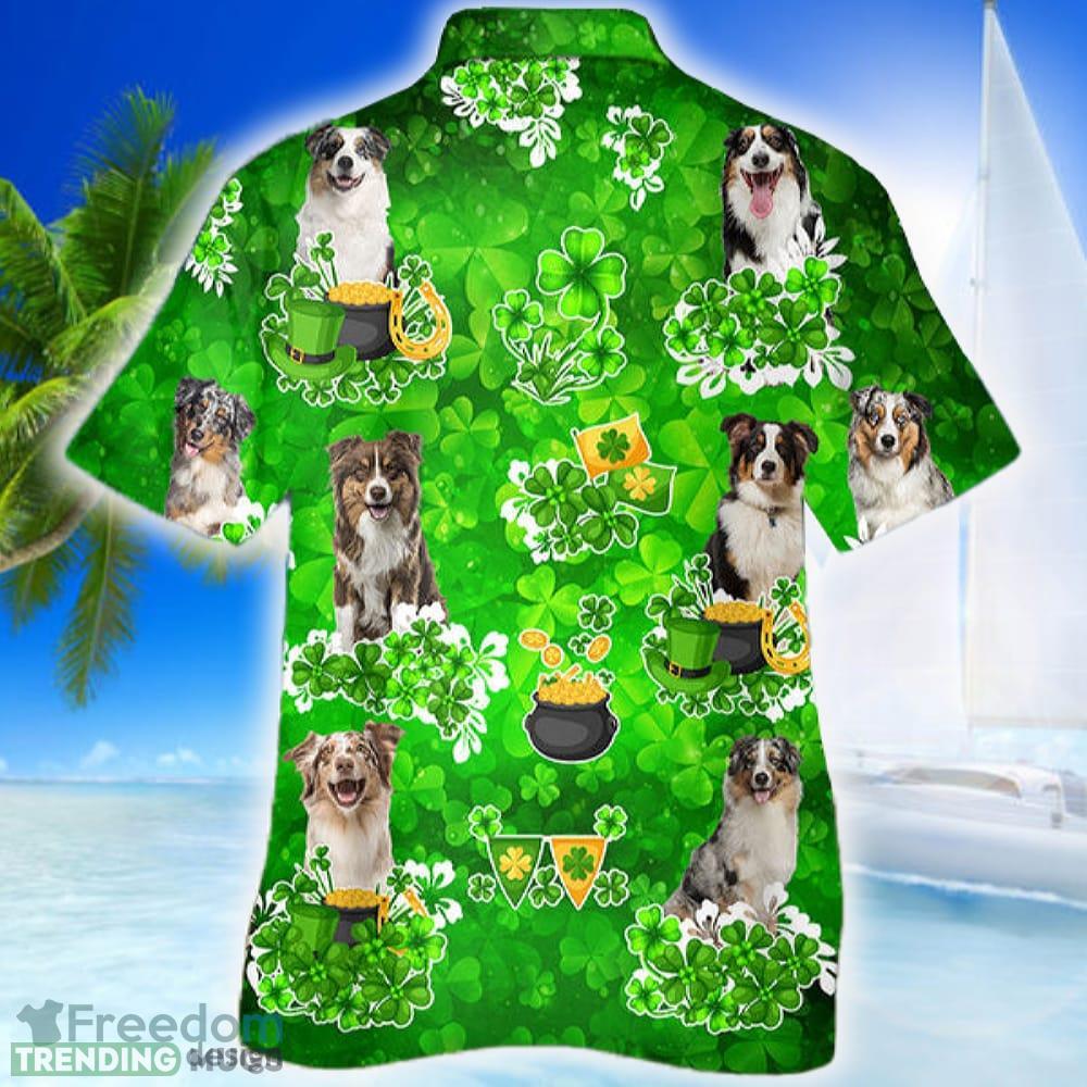 Australian Shepherd Happy St.patrick 3D Hawaiian Shirt Animals Lover Gift Beach Hawaiian Shirt Australian Shepherd Happy St.patrick 3D Hawaiian Shirt Animals Lover Gift Beach Hawaiian Shirt