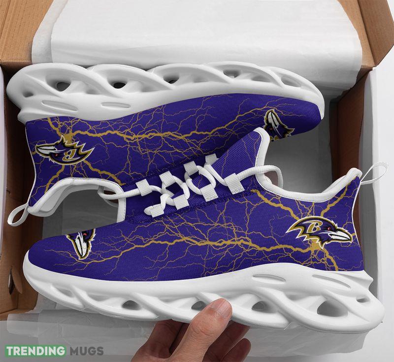 Baltimore Ravens Lightning Pattern Max Soul Shoes Evoke Sport Sneakers - Baltimore Ravens Lightning Pattern Max Soul Shoes_1 Baltimore Ravens Lightning Pattern Max Soul Shoes Evoke Sport Sneakers - Baltimore Ravens Lightning Pattern Max Soul Shoes_1
