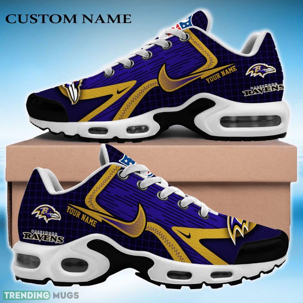 Baltimore Ravens NFL Teams Custom Name Air Cushion Sports Shoes New Version Gift Sneakers Running Shoes Baltimore Ravens NFL Teams Custom Name Air Cushion Sports Shoes New Version Gift Sneakers Running Shoes