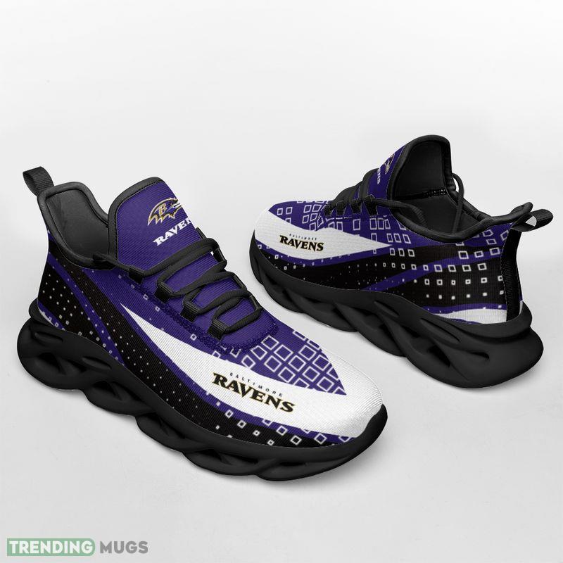 Baltimore Ravens Wavy Pattern Print Max Soul Shoes Impression Chunky Sneakers Max Soul Baltimore Ravens Wavy Pattern Print Max Soul Shoes Impression Chunky Sneakers Max Soul