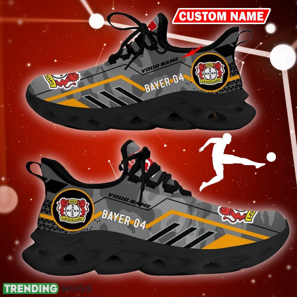 Bayer Leverkusen Logo Chunky Sneakers Camo Grey Max Soul Shoes Custom Name Max Soul Bayer Leverkusen Logo Chunky Sneakers Camo Grey Max Soul Shoes Custom Name Max Soul