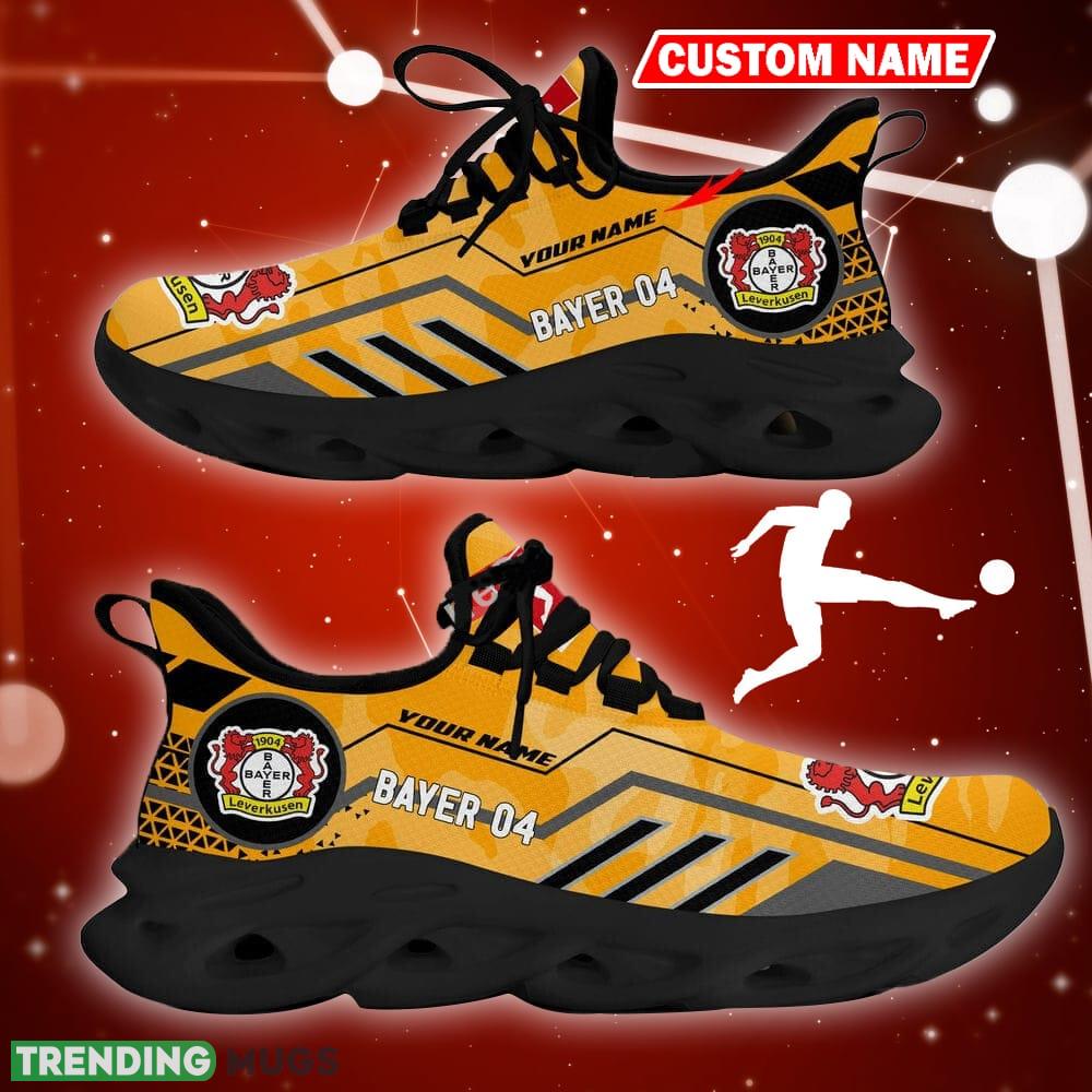 Bayer Leverkusen Logo Chunky Sneakers Camo Yellow Max Soul Shoes Custom Name Max Soul Bayer Leverkusen Logo Chunky Sneakers Camo Yellow Max Soul Shoes Custom Name Max Soul