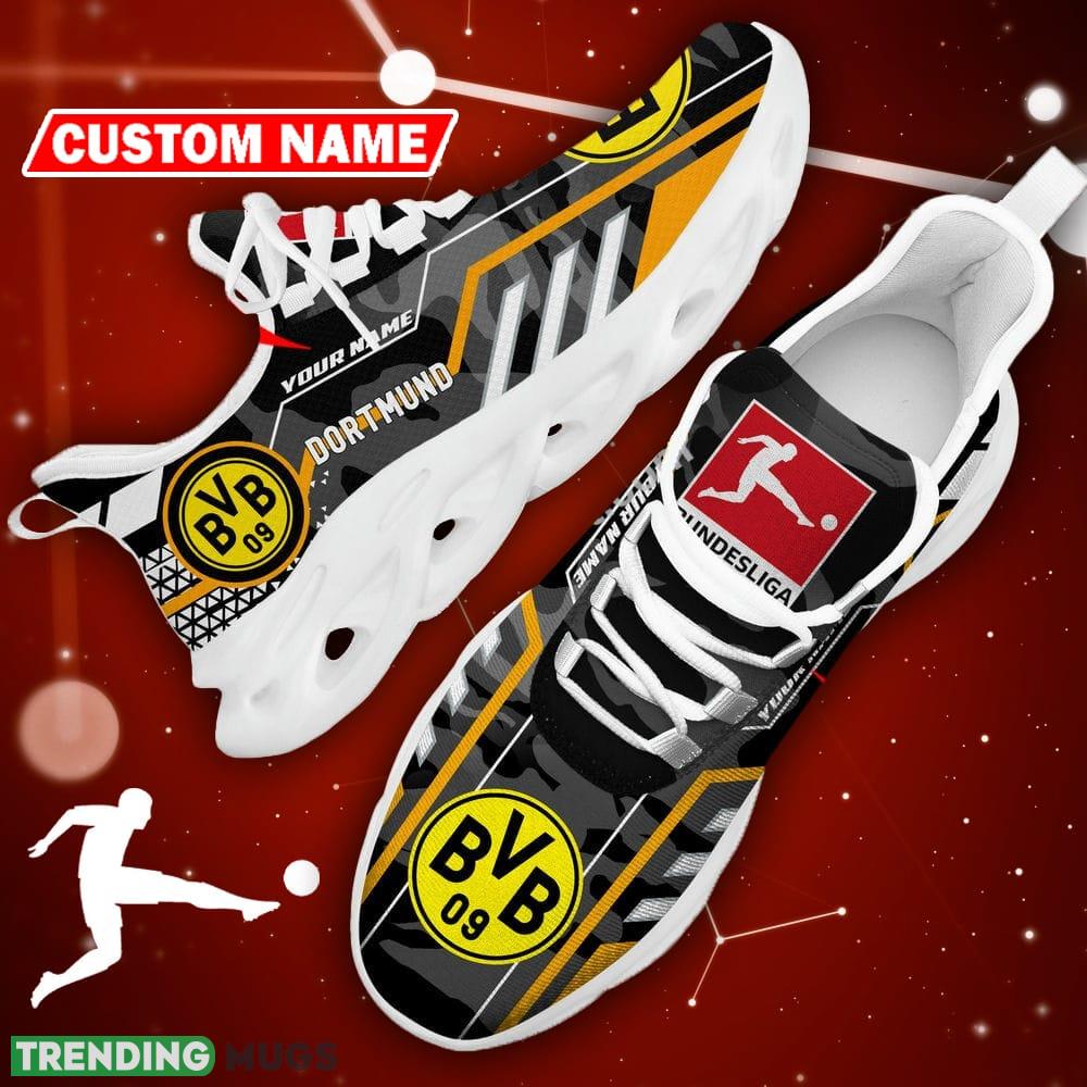 Borussia Dortmund Logo Chunky Sneakers Camo Black Max Soul Shoes Custom Name - Borussia Dortmund Logo Camo Chunky Sneakers Triangle Pattern Max Soul Shoes Photo 13 Borussia Dortmund Logo Chunky Sneakers Camo Black Max Soul Shoes Custom Name - Borussia Dortmund Logo Camo Chunky Sneakers Triangle Pattern Max Soul Shoes Photo 13
