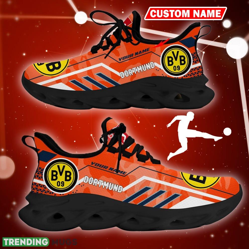Borussia Dortmund Logo Chunky Sneakers Camo Orange Max Soul Shoes Custom Name - Borussia Dortmund Logo Camo Chunky Sneakers Triangle Pattern Max Soul Shoes Photo 10 Borussia Dortmund Logo Chunky Sneakers Camo Orange Max Soul Shoes Custom Name - Borussia Dortmund Logo Camo Chunky Sneakers Triangle Pattern Max Soul Shoes Photo 10