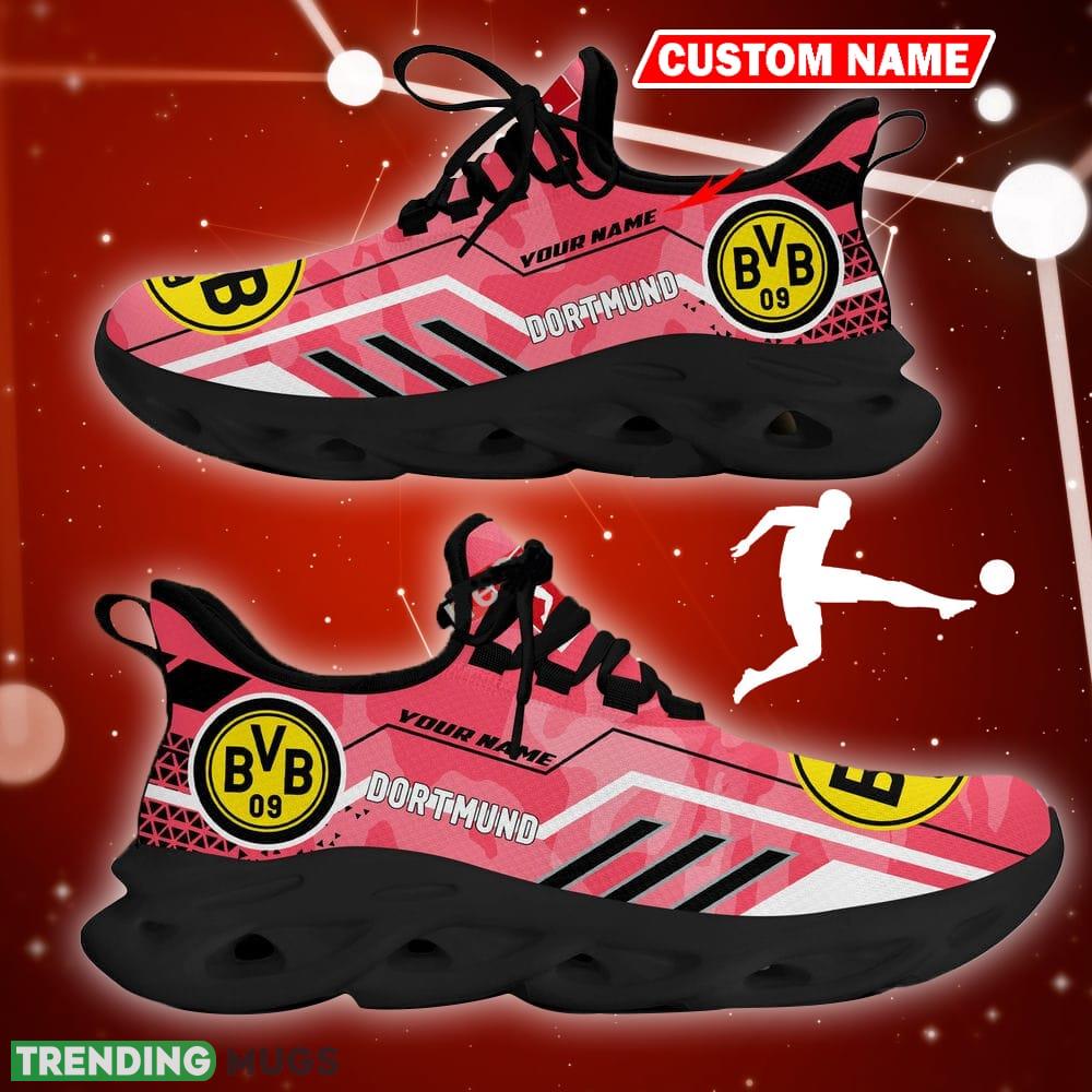 Borussia Dortmund Logo Chunky Sneakers Camo Pink Max Soul Shoes Custom Name Max Soul Borussia Dortmund Logo Chunky Sneakers Camo Pink Max Soul Shoes Custom Name Max Soul