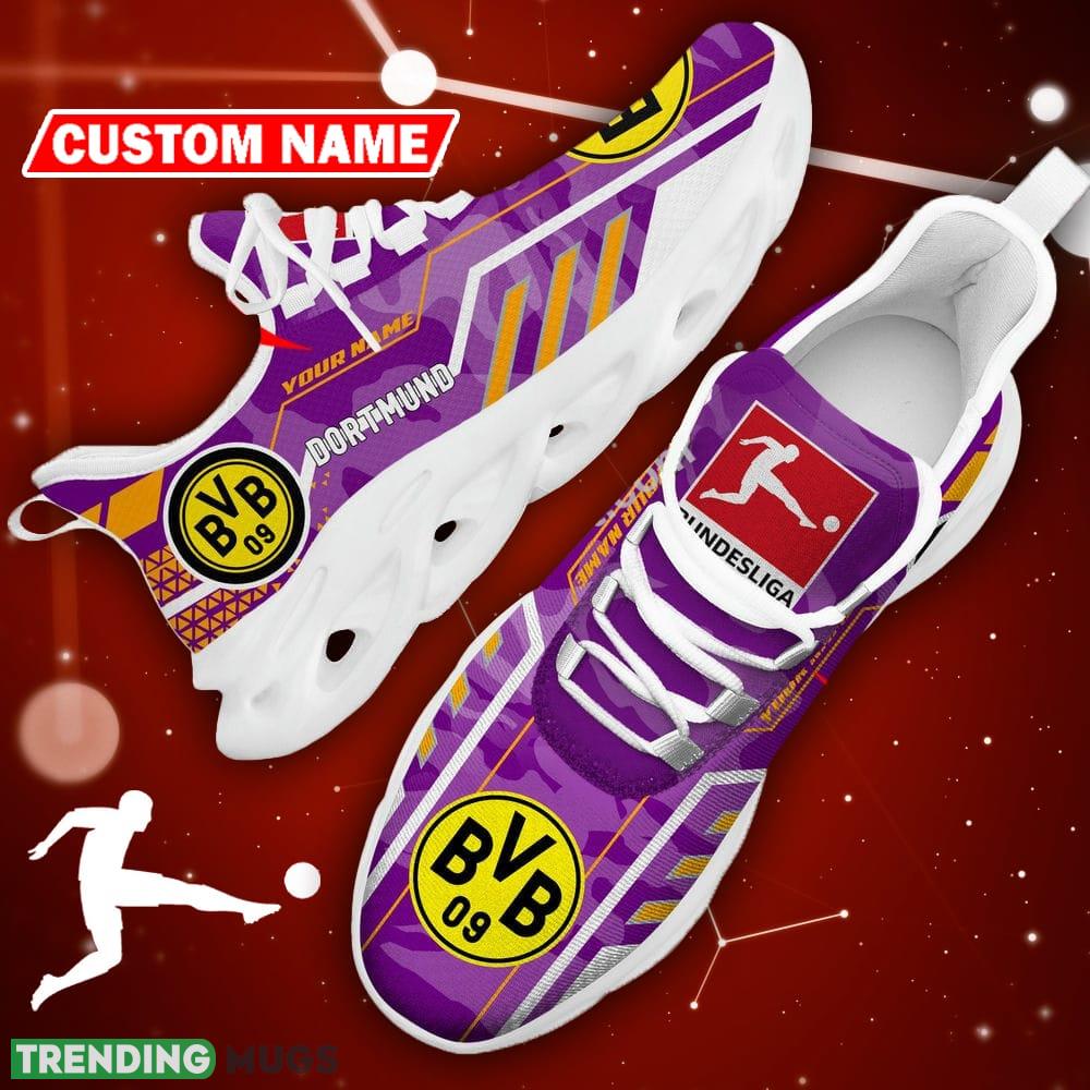 Borussia Dortmund Logo Running Sneakers Camo Purple Max Soul Shoes Custom Name - Borussia Dortmund Logo Camo Chunky Sneakers Triangle Pattern Max Soul Shoes Photo 18 Borussia Dortmund Logo Running Sneakers Camo Purple Max Soul Shoes Custom Name - Borussia Dortmund Logo Camo Chunky Sneakers Triangle Pattern Max Soul Shoes Photo 18