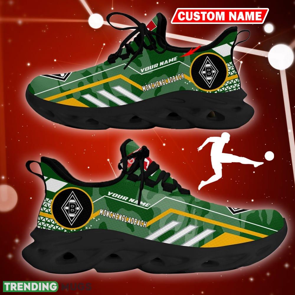 Borussia Monchengladbach Logo Chunky Sneakers Camo Green Max Soul Shoes Custom Name Max Soul Borussia Monchengladbach Logo Chunky Sneakers Camo Green Max Soul Shoes Custom Name Max Soul