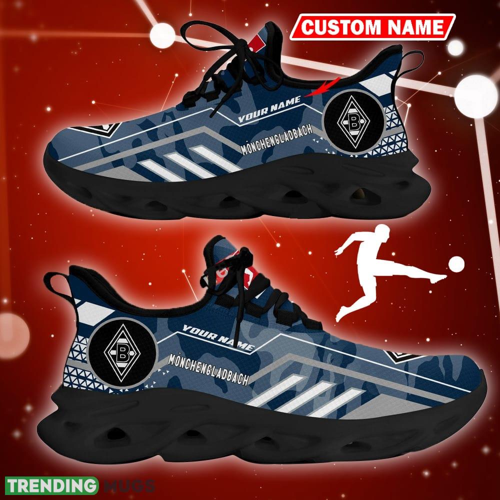 Borussia Monchengladbach Logo Chunky Sneakers Camo Navy Max Soul Shoes Custom Name Max Soul Borussia Monchengladbach Logo Chunky Sneakers Camo Navy Max Soul Shoes Custom Name Max Soul