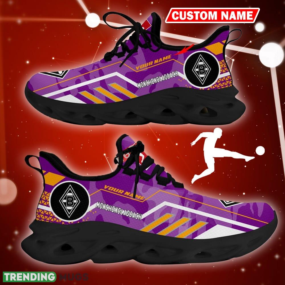 Borussia Monchengladbach Logo Chunky Sneakers Camo Purple Max Soul Shoes Custom Name Max Soul Borussia Monchengladbach Logo Chunky Sneakers Camo Purple Max Soul Shoes Custom Name Max Soul
