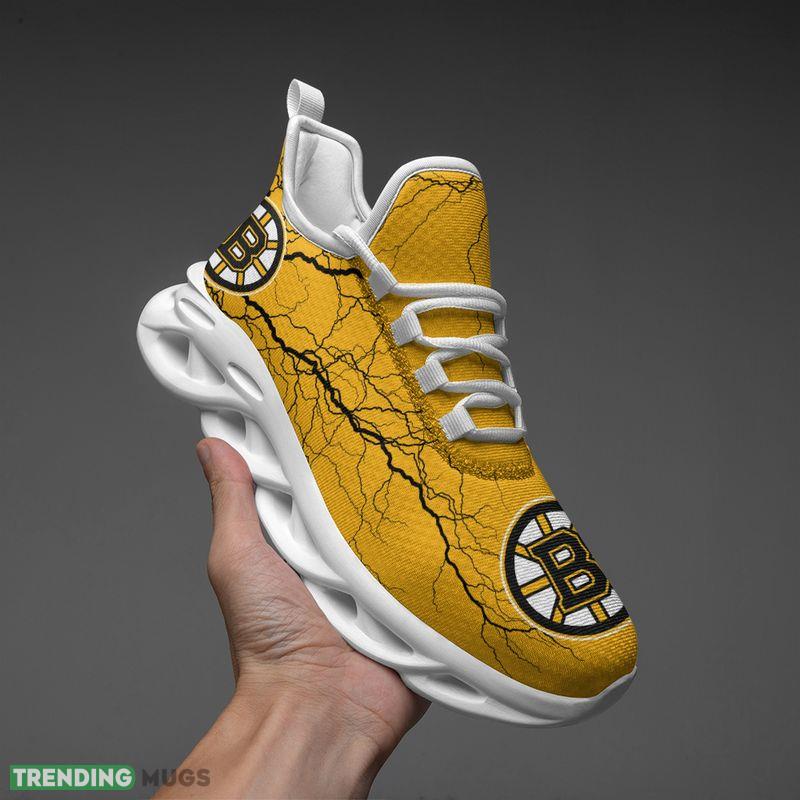 Boston Bruins Lightning Pattern Max Soul Shoes Trendsetting Sport Sneakers Max Soul Boston Bruins Lightning Pattern Max Soul Shoes Trendsetting Sport Sneakers Max Soul