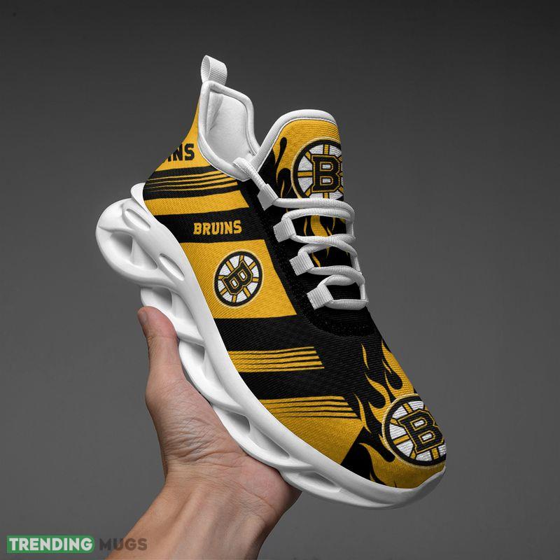 Boston Bruins Stripe and Fire Pattern Max Soul Shoes High quality Chunky Sneakers Max Soul Boston Bruins Stripe and Fire Pattern Max Soul Shoes High quality Chunky Sneakers Max Soul