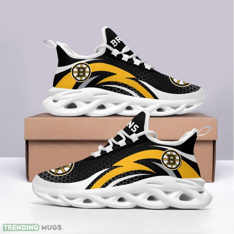Boston Bruins Triangle Abstract Pattern Max Soul Shoes Edgy Running Sneakers Max Soul Boston Bruins Triangle Abstract Pattern Max Soul Shoes Edgy Running Sneakers Max Soul