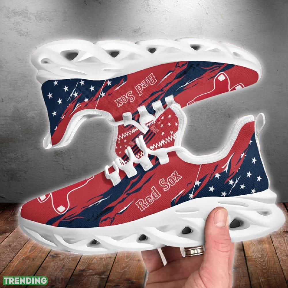 Boston Red Sox Stars and Stripes Design Chunky Shoes New Max Soul Sneakers Men Gift Max Soul Boston Red Sox Stars and Stripes Design Chunky Shoes New Max Soul Sneakers Men Gift Max Soul